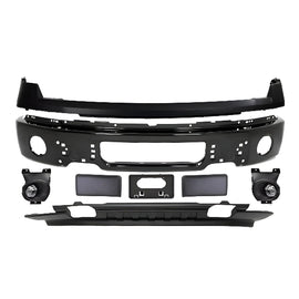 2009-2014 Ford F-150 Front Bumper Paintable Steel & Fog Lights Assembly Kit | OEM Fit