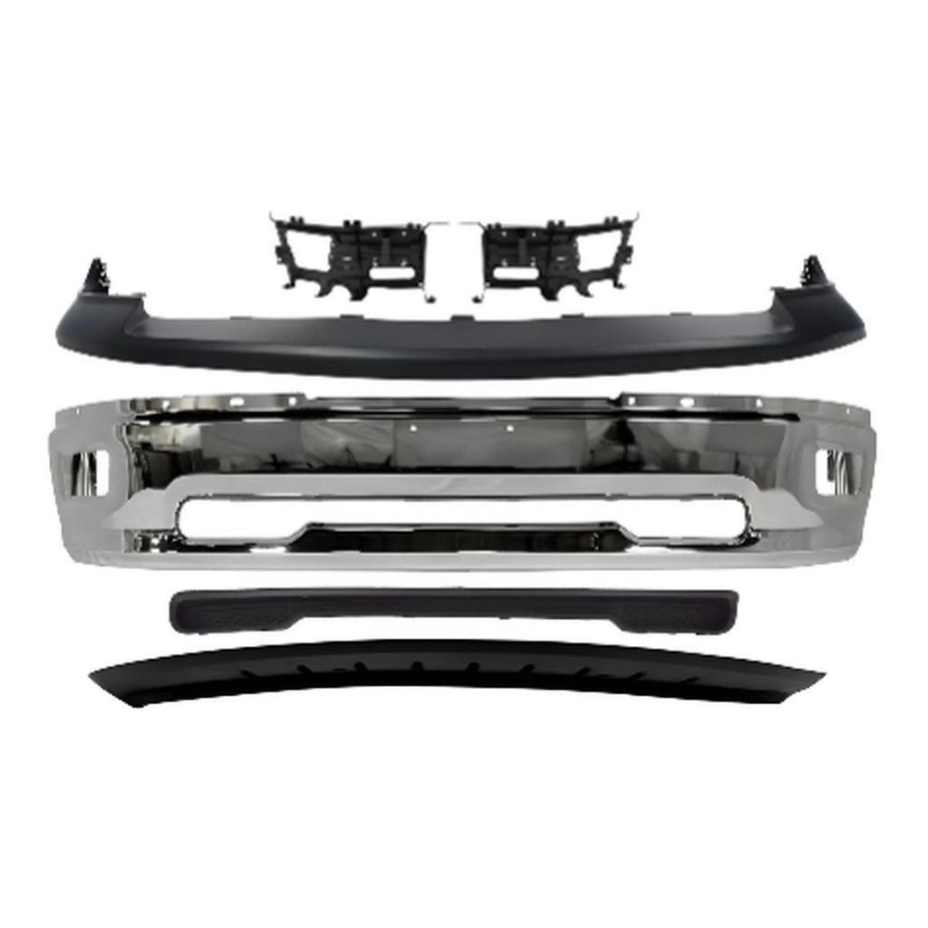 2009-2010 Dodge Ram 1500 & 2011-2012 Ram 1500 Front Bumper Chrome & Bumper Brackets Kit  | OEM Fit
