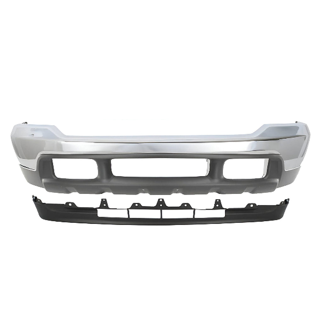 kit Replacement 1999–2004 Ford F-250 Super Duty & F-350 Front Bumper & Valance Kit, Chrome Finish, OEM Fit