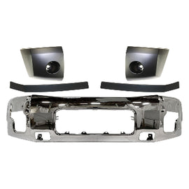 2004-2007 Nissan Titan Front Bumper Chrome & Bumper End Caps Kit  | OEM Fit