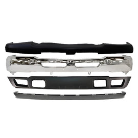 4-Pcs Kit for 2003–2007 Chevrolet Silverado 1500 & 2500 – Front Bumper & Valance Kit, Chrome Finish, OEM Fit, Includes Bumper Cover, Bumper Face Bar, Lower Valance & Valance Extension