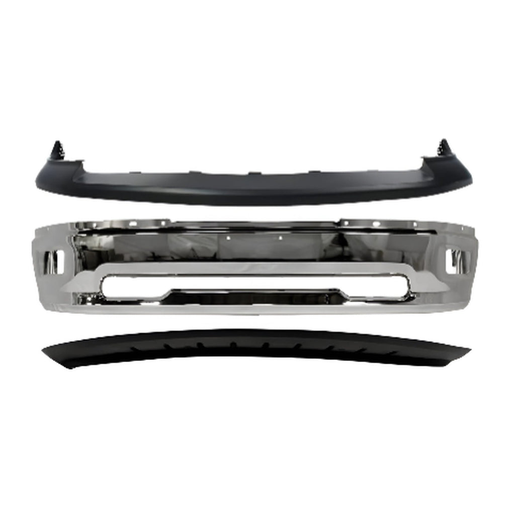 2009-2010 Dodge Ram 1500 & 2011-2012 Ram 1500 Front Bumper Chrome & Bumper Cover Kit | OEM Fit