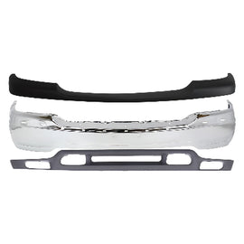 1999-2002 GMC Sierra / 2000-2006 Yukon Front Bumper Chrome & Lower Valance Textured Kit | OEM Fit