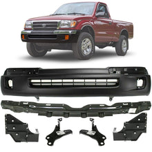 Load image into Gallery viewer, 1998-2000 Toyota Tacoma 4WD Front Bumper Primed w/ Brackets &amp; Reinforcement Bar | OEM Fit