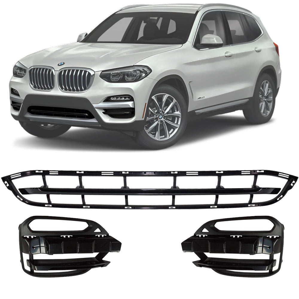 2018-2021 BMW X3 30i Front Bumper Grille Trim Assembly Kit | OEM Fit