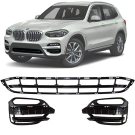 2018-2021 BMW X3 30i Front Bumper Grille Trim Assembly Kit | OEM Fit