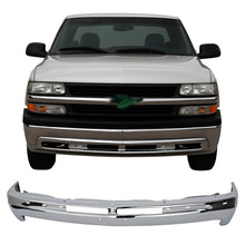 Load image into Gallery viewer, Front Bumper Chrome Steel 1999–2006 Chevrolet Silverado 1500 2500 3500 | OEM Fit