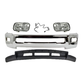 2013-2018 Ram 2500 3500 Front Bumper Chrome & Valance & Fog Lights Kit | OEM Fit