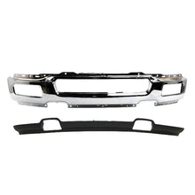 Load image into Gallery viewer, Kit Replacement 2004–2005 Ford F-150 – 2-Piece Kit Front Bumper Chrome Steel &amp; Valance Textured, OEM Fit, Includes Bumper Face Bar &amp; Lower Valance
