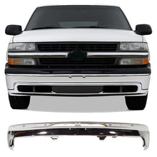 Load image into Gallery viewer, Front Bumper Chrome Steel 1999–2006 Chevrolet Silverado Suburban 1500 2500 3500 Tahoe | OEM Fit