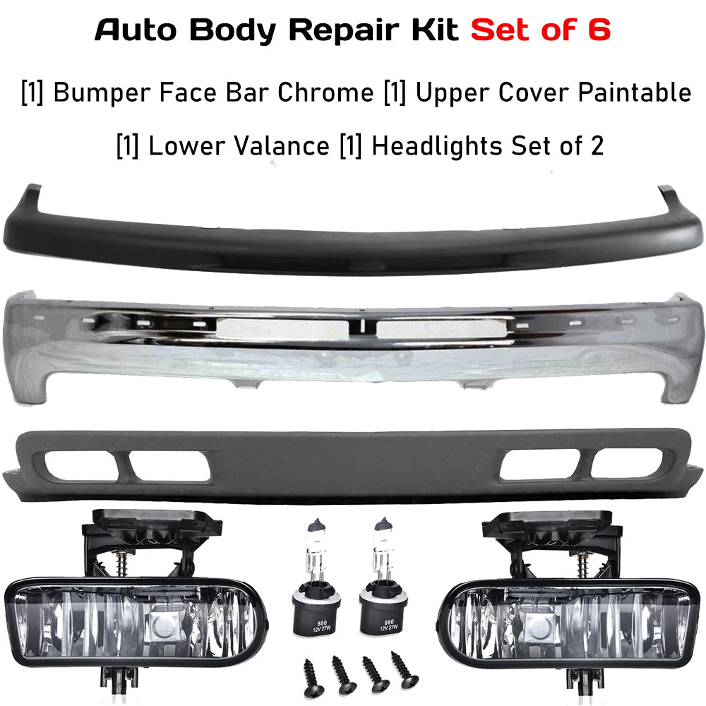 2000-2006 Chevy Suburban Tahoe Front Chrome Bumper Kit | OEM Fit