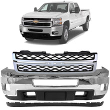 Load image into Gallery viewer, 2011-2014 Chevy Silverado 2500HD 3500HD Front Chrome Bumper Kit with Grille | OEM Fit