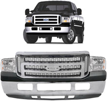 Load image into Gallery viewer, 2005-2007 Ford F-250/F-350 Front Chrome Bumper with Valance &amp; Grille Assembly | OEM Fit