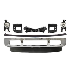 2008-2010 Ford F-250 Super Duty & F-350 Super Duty Front Bumper Chrome & Bumper Brackets Kit | OEM Fit