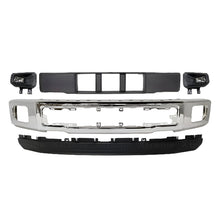 Load image into Gallery viewer, Kit Replacement 2015–2017 Ford F-150 – 5-Piece Kit Front Bumper Chrome &amp; Fog Lights Assembly, OEM Fit, Includes Bumper Trim, Fog Lights, Bumper Face Bar &amp; Lower Valance