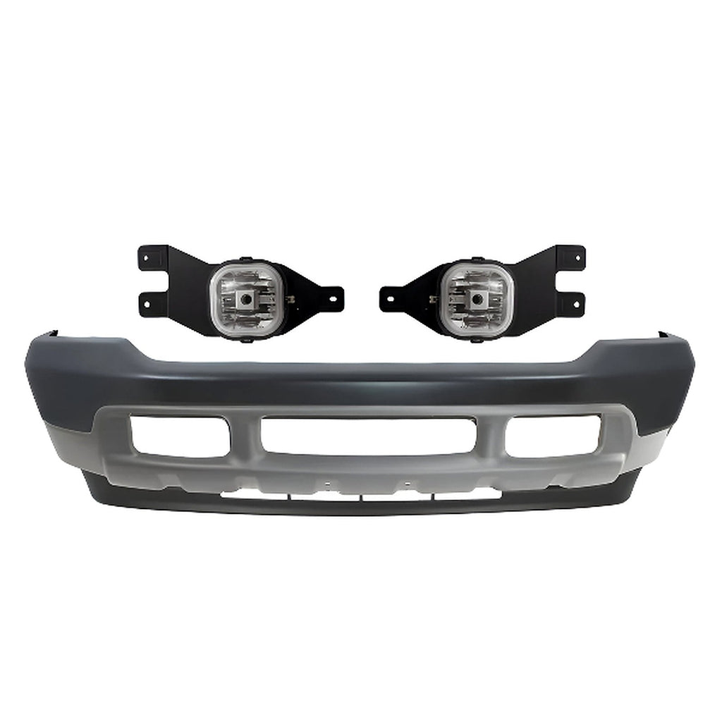 Kit Replacement 1999–2004 Ford F-250 Super Duty & F-350 Front Bumper & Fog Lights Kit, Primed, OEM Fit