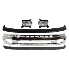 2000-2006 Toyota Tundra Front Bumper Chrome Steel & Fog Lights Assembly Kit | OEM Fit