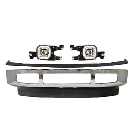 2008-2010 Ford F-250 Super Duty & F-350 Super Duty Front Bumper Chrome & Fog Lights Kit | OEM Fit