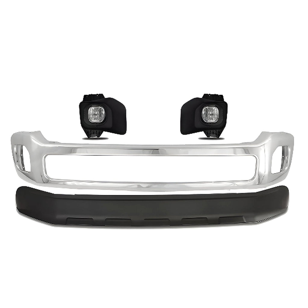 2011-2016 Ford F-250 Super Duty and 350 Front Bumper Chrome & Fog Lights Kit  | OEM Fit