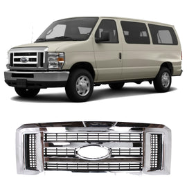 2008- 2014 ford  E- 150 Grille Assembly Chrome | OEM Fit