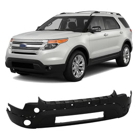 Front Bumper For 2011-2015 Ford Explorer Limited w/ Fog Lamp & Park Assist Holes | OEM Fit