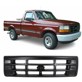 Grille Assembly For 1992-1996 Ford F-150 Painted Black | OEM Fit