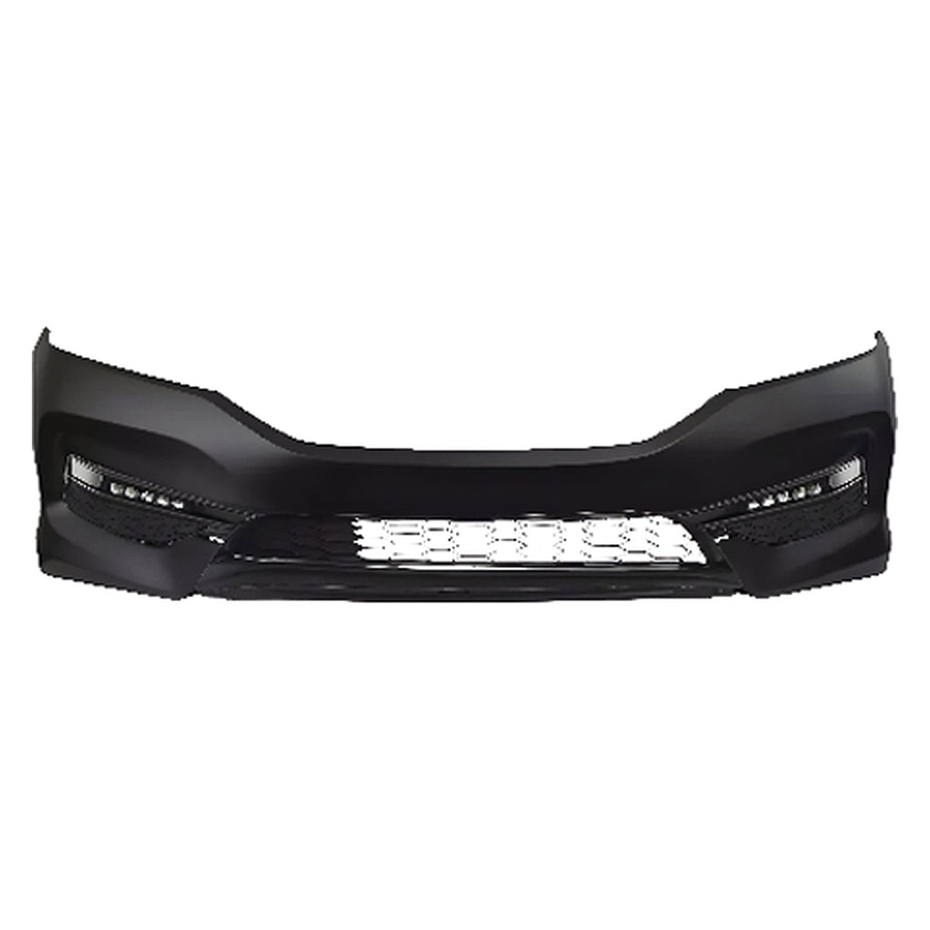 2016-2017 Honda Accord Front Bumper Cover Paintable & Fog Lights Assembly | OEM Fit