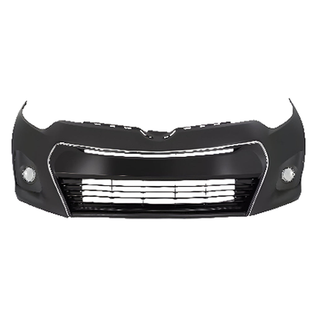 2014-2016 Toyota Corolla Front Bumper Cover Paintable & Fog Lights Assembly | OEM Fit