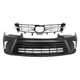 2015-2017 Toyota Camry Front Bumper Cover Primed & Grille Assembly Kit | OEM Fit