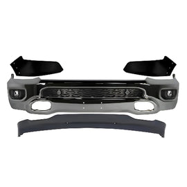 2019-2024 RAM 1500 Front Bumper Face Bar Chrome & Valance Textured Kit | OEM Fit