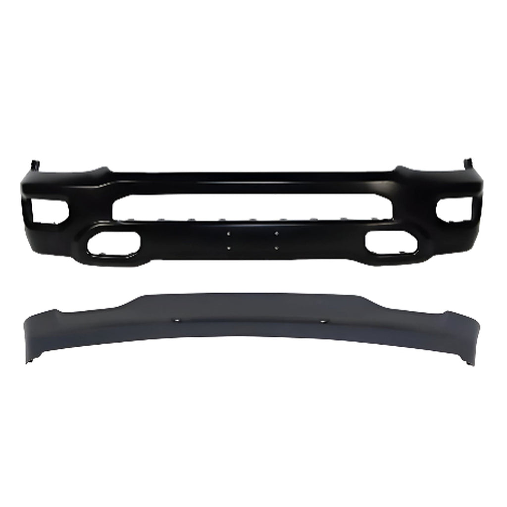 2019-2024 Ram 1500 Front Bumper Face Bar Primed Steel & Valance Textured Kit | OEM Fit