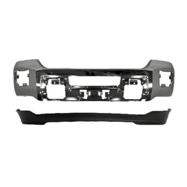 2015-2019 GMC Sierra 2500 HD 3500 HD Front Bumper Face Bar Chrome Steel& Valance Textured Kit | OEM Fit