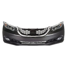 Load image into Gallery viewer, 2013-2015 Honda Civic Front Bumper Cover Primed &amp; Headlight Assembly Kit  | OEM Fit