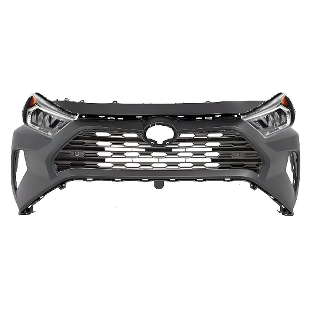 2019-2021 Toyota RAV4 Front Bumper Cover Fascia Primed & Grille Assembly Kit | OEM Fit
