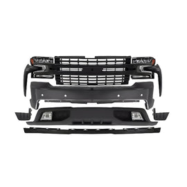 2019-2021 Chevrolet Silverado 1500 Front Bumper Primed & Grille Assembly Kit | OEM Fit