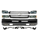 2003-2007 Chevrolet Silverado 1500 Front Bumper Primed & Headlights Assembly Kit | OEM Fit