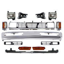 Load image into Gallery viewer, 1996-1997 Nissan Pickup RWD Front Grille Assembly Kit Chrome &amp; Headlamps | OEM Fit
