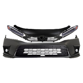 2022-2023 Honda Civic Front Bumper Cover Primed & Headlight Assembly Kit | OEM Fit