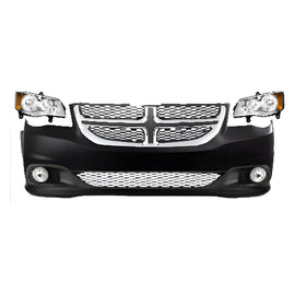 2011-2020 Dodge Grand Caravan Front Bumper Cover Primed & Headlights Assembly Kit | OEM Fit