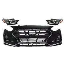 Load image into Gallery viewer, 2018-2019 Hyundai Sonata Front Bumper Cover Primed &amp; Headlight Assembly  | OEM Fit