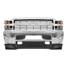 Load image into Gallery viewer, 8-Pcs Kit for 2015–2019 Chevrolet Silverado 2500 &amp; 3500 HD – Front Bumper &amp; Headlights Chrome Finish, OEM Fit