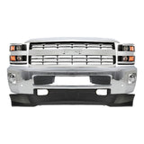 8-Pcs Kit for 2015–2019 Chevrolet Silverado 2500 & 3500 HD – Front Bumper & Headlights Chrome Finish, OEM Fit