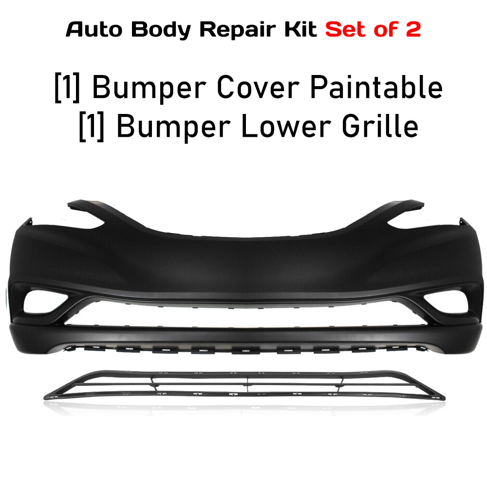 2011-2013 Hyundai Sonata Front Bumper Cover & Grille Kit | OEM Fit