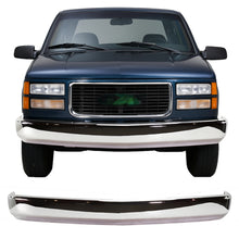 Load image into Gallery viewer, Front Bumper Chrome Steel 1990–2002 Chevrolet GMC C/K 1500 2500 3500 | OEM Fit