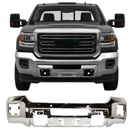 Front Bumper Chrome Steel 2015–2019 GMC Sierra 2500 3500 HD | OEM Fit