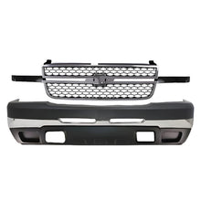 Load image into Gallery viewer, 6-Pcs Kit for 2003–2007 Chevrolet Silverado 1500 &amp; 2500 – Front Bumper &amp; Grille Chrome Finish OEM Fit