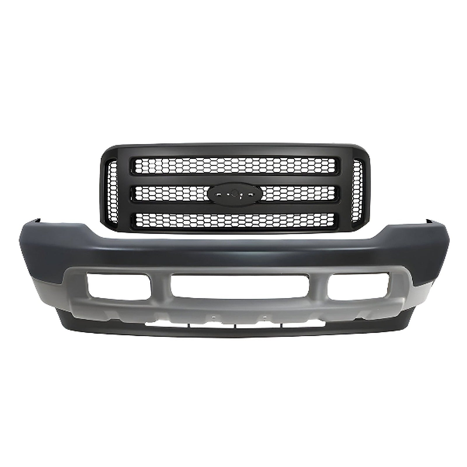 Kit Replacement 1999–2004 Ford F-250 Super Duty Front Bumper & Grille Assembly Kit, Primed, OEM Fit