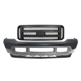 Kit Replacement 1999–2004 Ford F-250 Super Duty Front Bumper & Grille Assembly Kit, Primed, OEM Fit