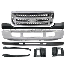 Load image into Gallery viewer, Kit Replacement 2005–2007 Ford F-250/F-350 Super Duty – 8-Piece Kit Front Bumper Chrome with Grille &amp; Brackets, OEM Fit, Includes Bumper, Lower Valance, Grille Assembly, Upper Cover &amp; Brackets (Set of 4)