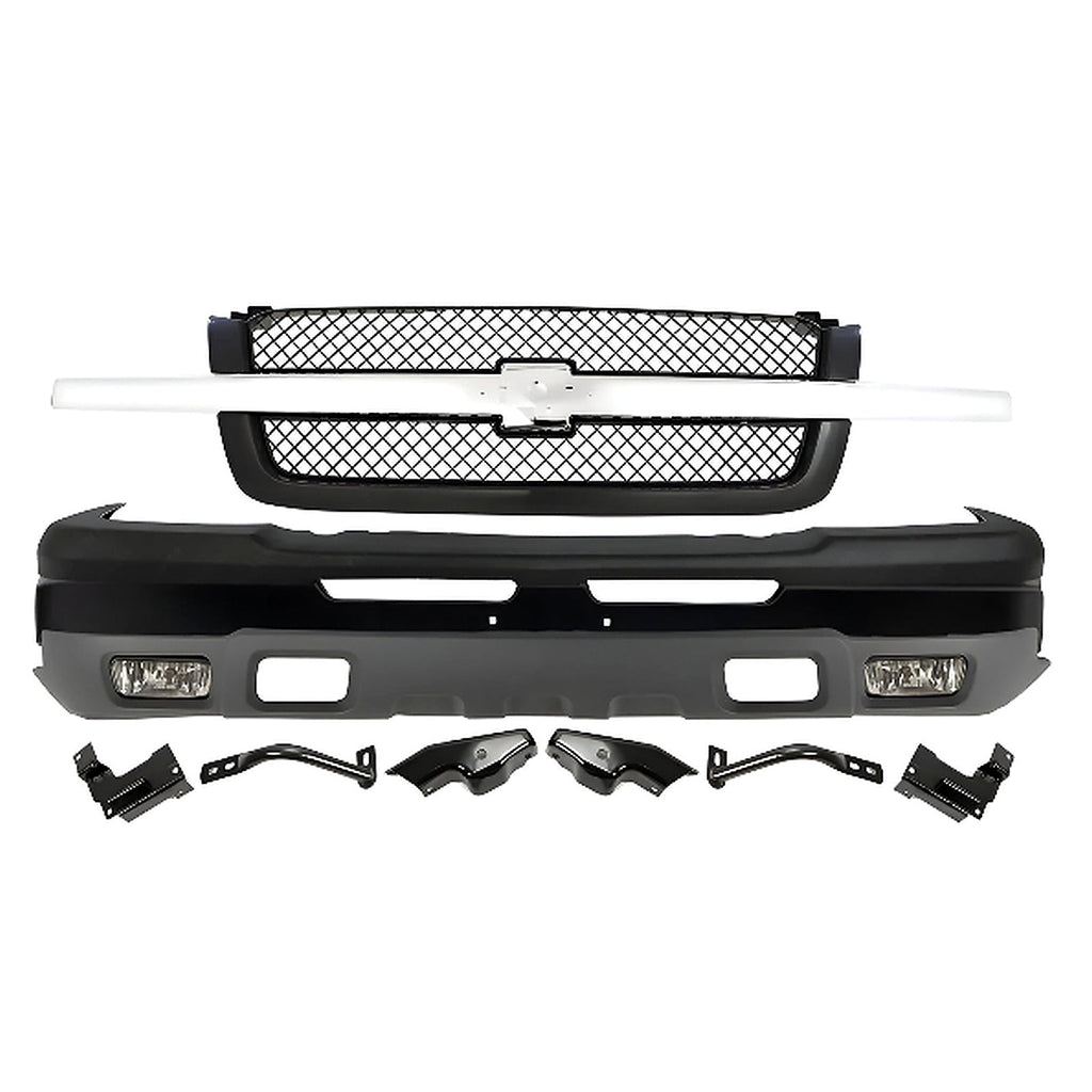2003-2007 Chevrolet Silverado 1500 Front Bumper Paintable & Bumper Brackets Kit | OEM Fit
